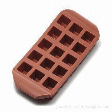 Square-shaped Ice Tube Tray, Made of Food-grade Silicone, LFGB-certified
